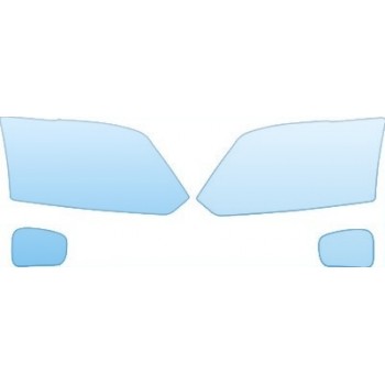 PAINT PROTECTION KIT - 2013 DODGE RAM OUTDOORSMAN 1500 CREW CAB HEADLIGHTS FOG LIGHTS(LARAMIE LARAMIE LONGHORN OUTDOORSMAN) KIT - PRECUT PPF CLEAR BRA WRAP