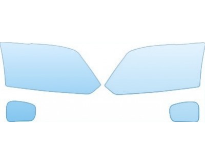 PAINT PROTECTION KIT - 2013 DODGE RAM LARAMIE LONGHORN 1500 CREW CAB HEADLIGHTS FOG LIGHTS(LARAMIE LARAMIE LONGHORN OUTDOORSMAN) KIT - PRECUT PPF CLEAR BRA WRAP