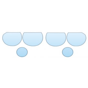 2009 DODGE CHALLENGER SXT  Headlights Fog Lights Kit - PRECUT PPF CLEAR BRA WRAP