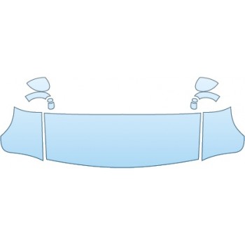 PAINT PROTECTION KIT - 2014 DODGE CHALLENGER SXT  HOOD FENDER MIRROR - PRECUT PPF CLEAR BRA WRAP