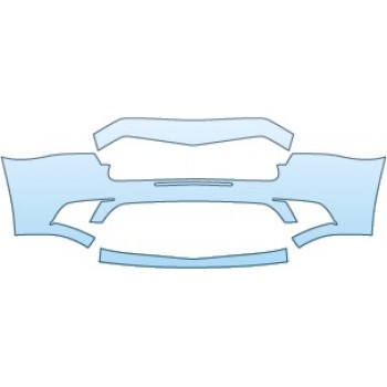 PAINT PROTECTION KIT - 2014 DODGE CHARGER SE AND SXT  BUMPER(WITH UPPER FACIA) - PRECUT PPF CLEAR BRA WRAP