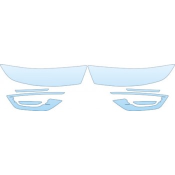 PAINT PROTECTION KIT - 2013 FORD TAURUS SHO  HEADLIGHTS FOG LIGHTS KIT - PRECUT PPF CLEAR BRA WRAP