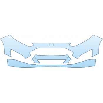 Precut PPF Kit – Clear Bra Paint Protection Film PAINT PROTECTION KIT - 2015 FORD FIESTA TITANIUM BUMPER ( MORE SEAMS FOR EASIER INSTALL) - PRECUT PPF CLEAR BRA WRAP