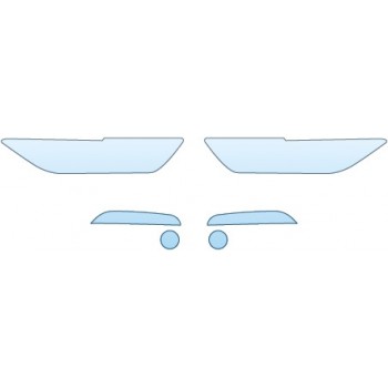 PAINT PROTECTION KIT - 2015 FORD MUSTANG GT COUPE HEADLIGHTS FOG LIGHTS - PRECUT PPF CLEAR BRA WRAP