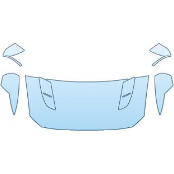 PAINT PROTECTION KIT - 2015 FORD MUSTANG ECOBOOST COUPE HOOD FENDERS MIRRORS (30 INCH) - PRECUT PPF CLEAR BRA WRAP