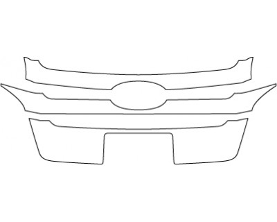 2014 FORD EDGE SPORT  Grille With Plate Cut-out