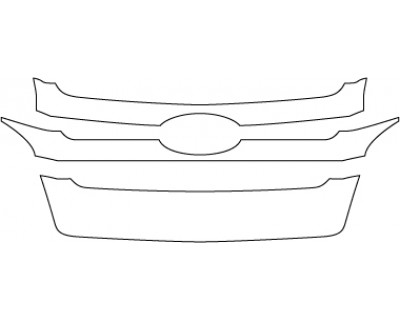 2014 FORD EDGE SPORT  Grille Without Plate Cut-out