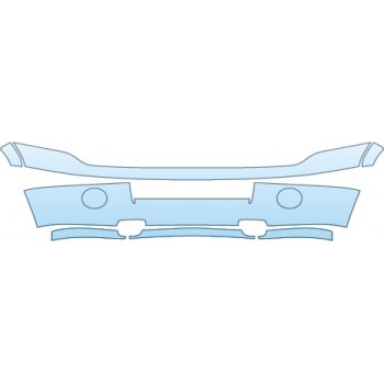 PAINT PROTECTION KIT - 2014 FORD EXPEDITION XLT LE BUMPER (WITHOUT SENSORS OR PLATE CUT-OUT) - PRECUT PPF CLEAR BRA WRAP