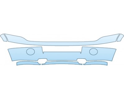 PAINT PROTECTION KIT - 2014 FORD EXPEDITION XLT LE BUMPER (WITHOUT SENSORS OR PLATE CUT-OUT) - PRECUT PPF CLEAR BRA WRAP