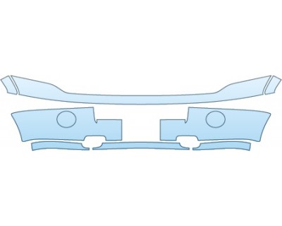 PAINT PROTECTION KIT - 2014 FORD EXPEDITION XLT LE BUMPER (NO SENSORS WITH PLATE CUT OUT) - PRECUT PPF CLEAR BRA WRAP