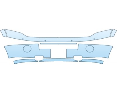 PAINT PROTECTION KIT - 2014 FORD EXPEDITION XLT LE BUMPER(WITH PLATE CUT OUT SENORS) - PRECUT PPF CLEAR BRA WRAP