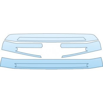 PAINT PROTECTION KIT - 2015 FORD F-150 PLATINUM  GRILLE - PRECUT PPF CLEAR BRA WRAP