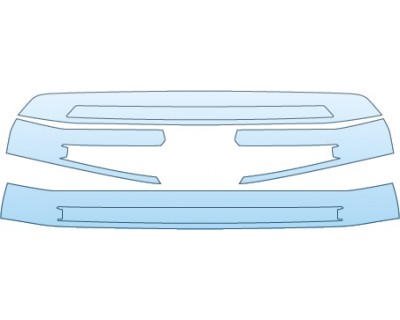 PAINT PROTECTION KIT - 2015 FORD F-150 XL  GRILLE - PRECUT PPF CLEAR BRA WRAP