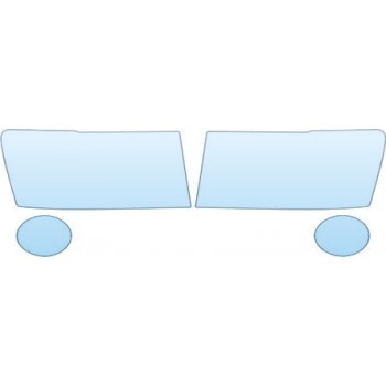 PAINT PROTECTION KIT - 2011 GMC SIERRA 3500HD DENALI HEADLIGHTS FOG LIGHTS(DENALI) KIT - PRECUT PPF CLEAR BRA WRAP