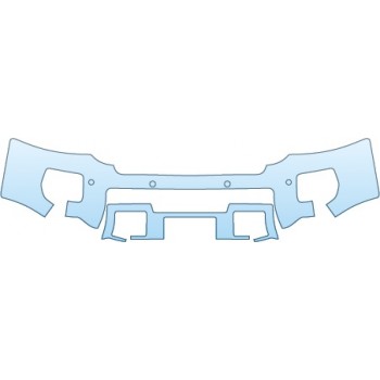 PAINT PROTECTION KIT - 2018 GMC SIERRA 2500HD SLT BUMPER (WITH SENSORS) - PRECUT PPF CLEAR BRA WRAP