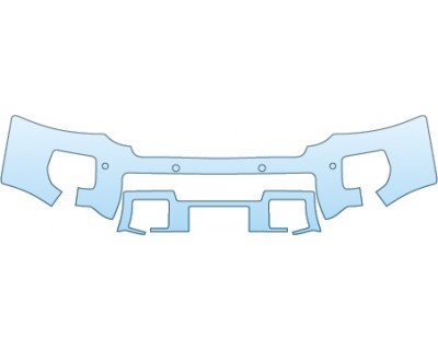PAINT PROTECTION KIT - 2018 GMC SIERRA 2500HD SLT BUMPER (WITH SENSORS) - PRECUT PPF CLEAR BRA WRAP