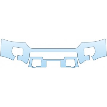 PAINT PROTECTION KIT - 2018 GMC SIERRA 2500HD SLE BUMPER - PRECUT PPF CLEAR BRA WRAP