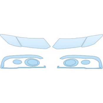 PAINT PROTECTION KIT - 2013 HONDA CIVIC SEDAN LX HEADLIGHTS FOGLIGHTS KIT - PRECUT PPF CLEAR BRA WRAP