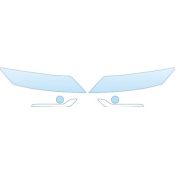 PAINT PROTECTION KIT - 2013 HONDA CROSSTOUR SEDAN EX-L HEADLIGHTS FOGLIGHTS KIT - PRECUT PPF CLEAR BRA WRAP