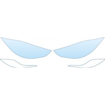 PAINT PROTECTION KIT - 2012 HYUNDAI SONATA HYBRID  HEADLIGHTS FOGLIGHTS(HYBRID) KIT - PRECUT PPF CLEAR BRA WRAP