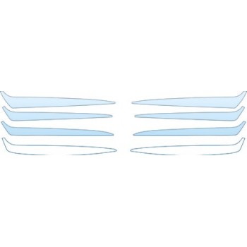PAINT PROTECTION KIT - 2012 HYUNDAI AZERA SEDAN  GRILLE KIT - PRECUT PPF CLEAR BRA WRAP