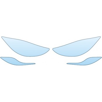 PAINT PROTECTION KIT - 2014 HYUNDAI SONATA HYBRID  HEADLIGHTS FOGLIGHTS(HYBRID) - PRECUT PPF CLEAR BRA WRAP