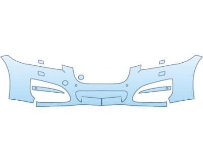 PAINT PROTECTION KIT - 2015 JAGUAR XFR BASE  BUMPER (WITH WASHERS SENSORS LESS SEAMS) - PRECUT PPF CLEAR BRA WRAP