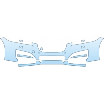 PAINT PROTECTION KIT - 2015 JAGUAR XFR BASE  BUMPER (WITH WASHERS SENSORS) - PRECUT PPF CLEAR BRA WRAP