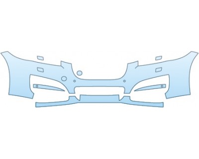 PAINT PROTECTION KIT - 2015 JAGUAR XFR BASE  BUMPER (WITH WASHERS SENSORS) - PRECUT PPF CLEAR BRA WRAP