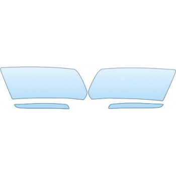 PAINT PROTECTION KIT - 2013 JEEP GRAND CHEROKEE SRT 8  HEADLIGHTS FOGLIGHTS KIT - PRECUT PPF CLEAR BRA WRAP