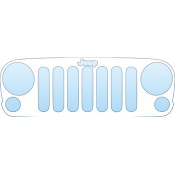 PAINT PROTECTION KIT - 2013 JEEP WRANGLER SAHARA BASE GRILLE KIT - PRECUT PPF CLEAR BRA WRAP