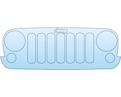 PAINT PROTECTION KIT - 2014 JEEP WRANGLER POLAR EDITION  GRILLE - PRECUT PPF CLEAR BRA WRAP