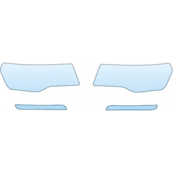 PAINT PROTECTION KIT - 2014 JEEP GRAND CHEROKEE SRT  HEADLIGHTS FOG LIGHTS - PRECUT PPF CLEAR BRA WRAP