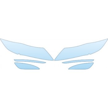 PAINT PROTECTION KIT - 2013 KIA OPTIMA SX WITH LIMITED PACKAGE  HEADLIGHTS FOG LIGHTS KIT - PRECUT PPF CLEAR BRA WRAP