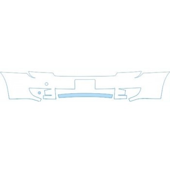 PAINT PROTECTION KIT - 2013 KIA SEDONA LX  BUMPER (PLATE CUT OUT) KIT - PRECUT PPF CLEAR BRA WRAP