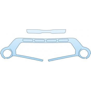 PAINT PROTECTION KIT - 2015 KIA SOUL BASE  UPPER AND LOWER GRILLE - PRECUT PPF CLEAR BRA WRAP