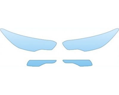 PAINT PROTECTION KIT - 2015 KIA K900 SEDAN  HEADLIGHTS FOG LIGHTS - PRECUT PPF CLEAR BRA WRAP