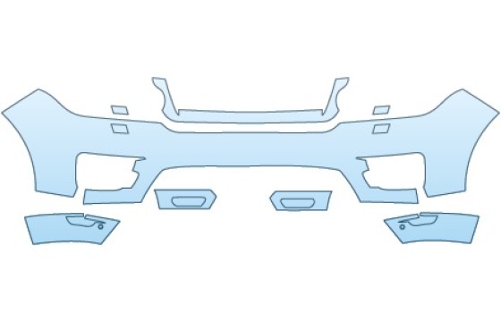 Precut PPF Kit – Clear Bra Paint Protection Film PAINT PROTECTION KIT - 2017 LAND ROVER RANGE ROVER SPORT AUTOBIOGRAPHY UPPER BUMPER (30 INCH LESS SEAMS) - PRECUT PPF CLEAR BRA WRAP