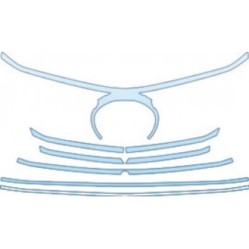PAINT PROTECTION KIT - 2013 LEXUS LX 570 GRILLE KIT - PRECUT PPF CLEAR BRA WRAP