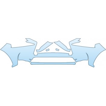 PAINT PROTECTION KIT - 2015 LEXUS NX 200T BASE BUMPER WITHOUT SENSORS - PRECUT PPF CLEAR BRA WRAP