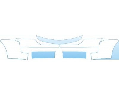 PAINT PROTECTION KIT - 2009 LINCOLN NAVIGATOR BASE UPPER BUMPER WITH PLATE CUT OUT KIT - PRECUT PPF CLEAR BRA WRAP