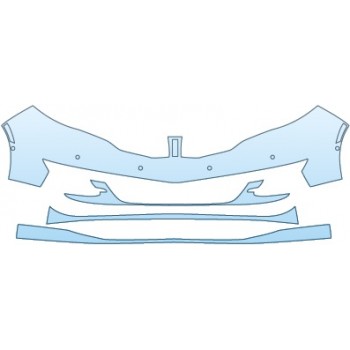 PAINT PROTECTION KIT - 2014 LINCOLN MKZ BASE  BUMPER WITH SENSORS - PRECUT PPF CLEAR BRA WRAP