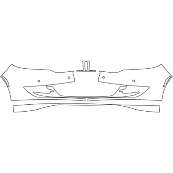 2014 LINCOLN MKZ BASE  Bumper With Sensors And Plate Cut-out