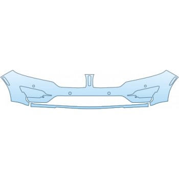 PAINT PROTECTION KIT - 2015 LINCOLN MKC 350 BUMPER WITH SENSORS (MORE SEAMS) - PRECUT PPF CLEAR BRA WRAP