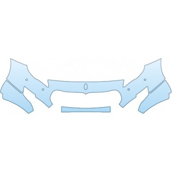 Precut PPF Kit – Clear Bra Paint Protection Film PAINT PROTECTION KIT - 2014 MASERATI QUATTROPORTE GTS BUMPER (30 INCH WITH SENSORS) - PRECUT PPF CLEAR BRA WRAP