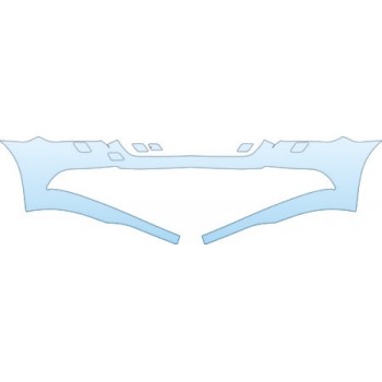 PAINT PROTECTION KIT - 2013 MERCEDES-BENZ SLK 350 BASE LOWER BUMPER KIT - PRECUT PPF CLEAR BRA WRAP