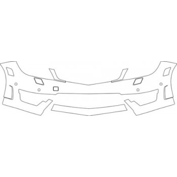 2013 MERCEDES-BENZ C COUPE 63 AMG Bumper(with Washers And Sensors) Kit
