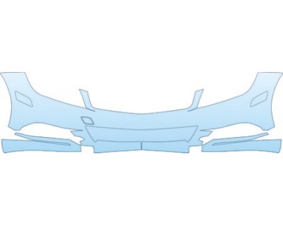 PAINT PROTECTION KIT - 2013 MERCEDES-BENZ C250 SEDAN LUXURY BUMPER KIT - PRECUT PPF CLEAR BRA WRAP