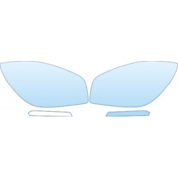 Precut PPF Kit – Clear Bra Paint Protection Film PAINT PROTECTION KIT - 2013 MERCEDES-BENZ SL 550 HEADLIGHTS FOGLIGHTS KIT - PRECUT PPF CLEAR BRA WRAP