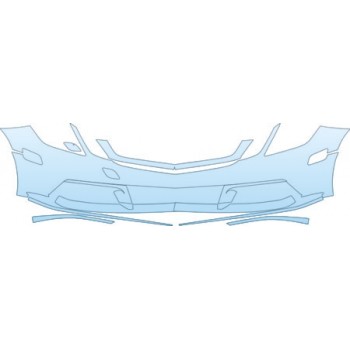 PAINT PROTECTION KIT - 2011 MERCEDES-BENZ E-CLASS SEDAN BASE 550 BUMPER KIT - PRECUT PPF CLEAR BRA WRAP